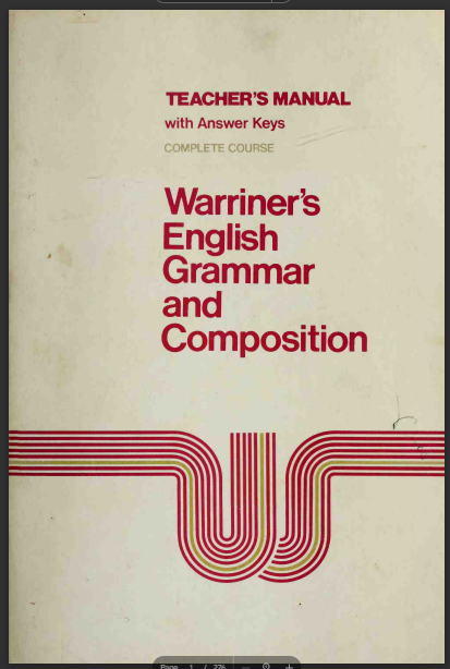 English Grammar and Composition Teacher’s Manual